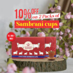 2 Packs of Cow Dung Sambrani Cups