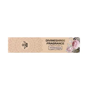 Divineshree Fragrance traditional puja incense sticks in elegant box, designed for a long-lasting aromatic spiritual ambiance.