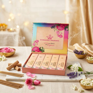 Divineshree Classic Gift Box – Natural Incense Collection (5 Fragrances)