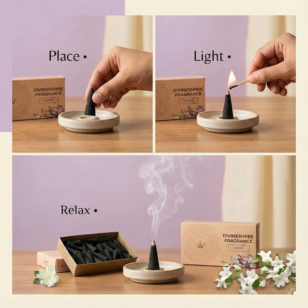 Jasmine Incense Cones 3 Jasmine Incense Cones 3