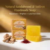 Natural Sandalwood & Saffron Handmade Soaps 1