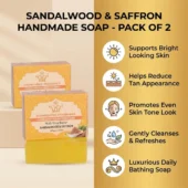 Natural Sandalwood & Saffron Handmade Soaps 2