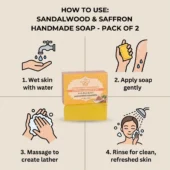 Natural Sandalwood & Saffron Handmade Soaps 4