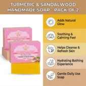 Natural Turmeric & Sandalwood Handmade Soaps 2