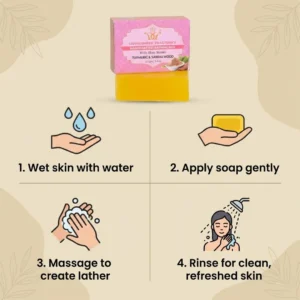 Natural Turmeric & Sandalwood Handmade Soaps 4