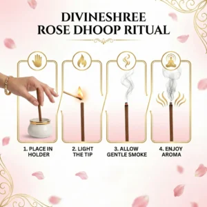 Rose Dhoop Incense Stick |Pack of 2 |Eco-Friendly & Bamboo Less 02