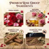 Rose Dhoop Incense Stick |Pack of 2 |Eco-Friendly & Bamboo Less 04
