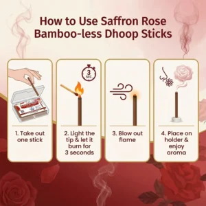 Saffron Rose Dhoop Incense Stick 1