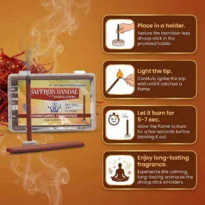 Saffron Sandal Dhoop Incense Stick 03