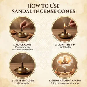 Sandal Incense Cones 1