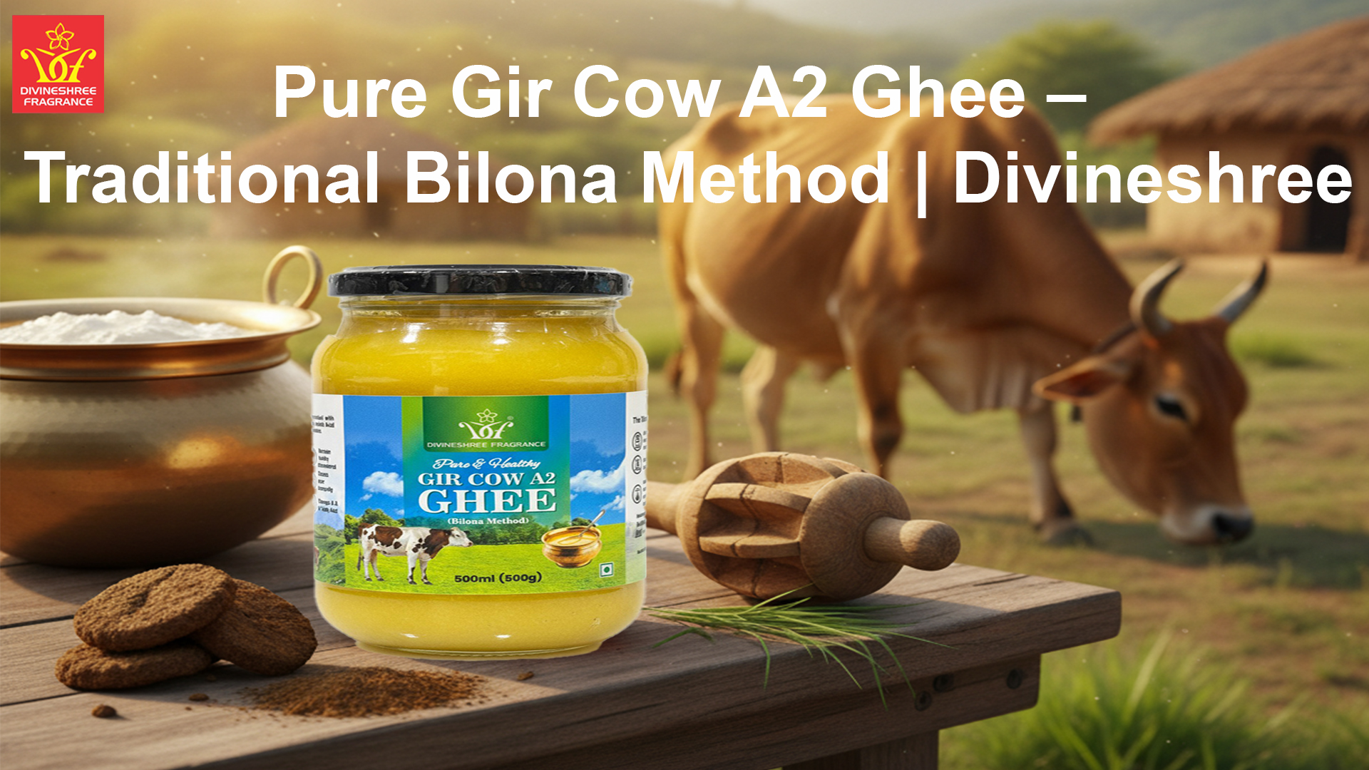 Pure Gir Cow A2 Ghee – Traditional Bilona Method | Divineshree